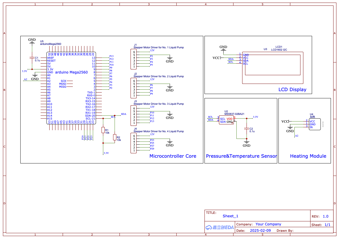 Eye Simulation Chip Circuit Diagram